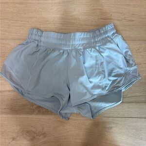 Light blue size four 2.5 inch lululemon hotty hots